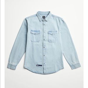 Denim Shirt- Zara long sleeved printed denim shirt